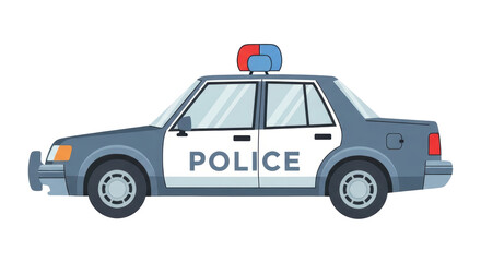 Fototapeta premium Isolated Police Car