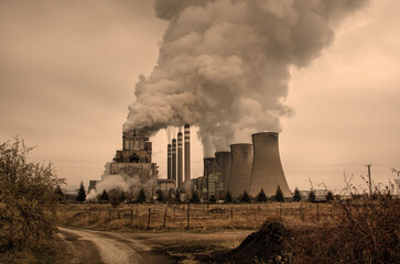 a refinery and pipes close-up