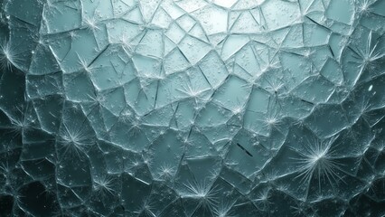 Detailed, seamless texture of shattered safety glass. Top-down view with even lighting and sharp focus (f/11). Perfect for tiling., ultra detailed, 8k resolution, HDR, professional