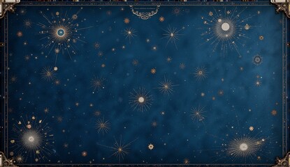 Intricate star map texture with constellations, coordinates & mythical figures in vintage engraving style on aged parchment., ultra detailed, 8k resolution, HDR, professional