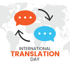 International Translation Day. September 30. Holiday concept. Vector illustration
