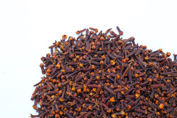 A spice of dried cloves, herbal medicine plant