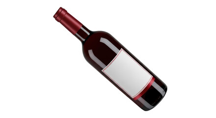 Isolated Red Wine Bottle