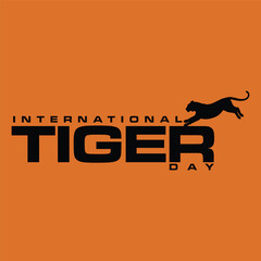 vector illustration of international tiger day.