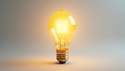 Luminous Futuristic Techscape A light bulb crafted from resin casting, styled in a encased design, presented in spotlighted view on a white background (4)