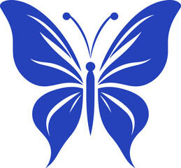 blue butterfly vector