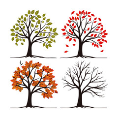 Colorfull Tree Icon Set