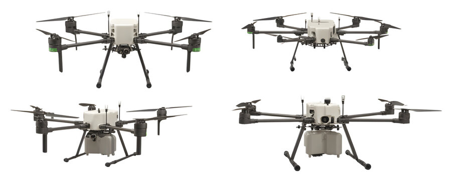 Photo-Realistic Professional Isolated quadcopter drone for soil hea versatile design element, digital artwork, ideal for marketing materials and presentations, content creation