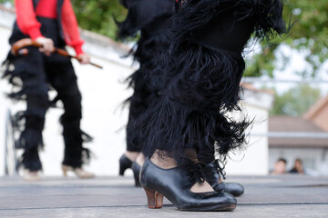 Spanish folk group dancing flamenco