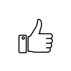 thumb up hand sign. icon