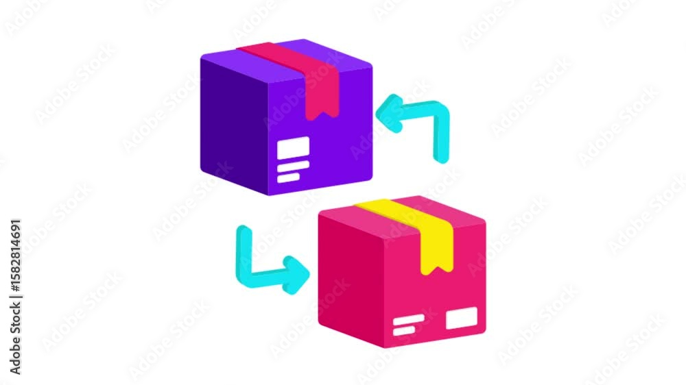 Aufkleber replace product icon animation mp4 file