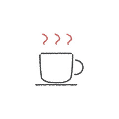 温かい飲み物のアイコン【線のみ】