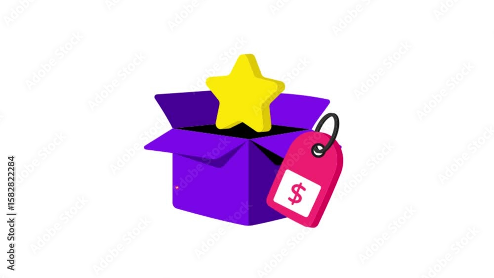 Poster new product icon animation mp4 file