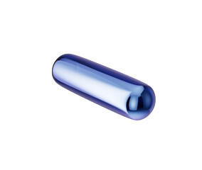 3D Glossy metallic blue minus symbol with a modern, sleek and minimalistic design. 3d illustration