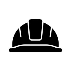 Safety helmet icon isolated on white background.