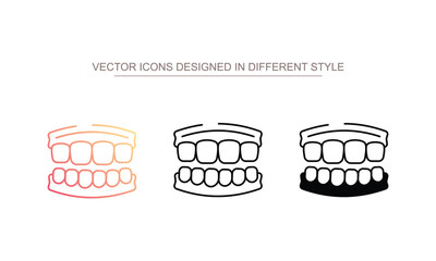 Tooth Jaw icon design with white background stock illustration