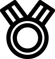 Goal medal icon with line and simple style