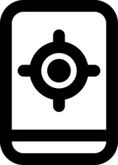 Goal smartphone icon with line and simple style