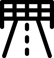 Goal road icon with line and simple style