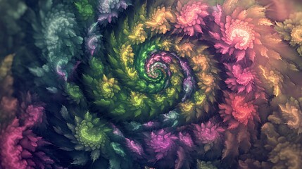 Colorful spiral abstract design