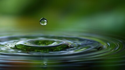 Water droplet impact on still water