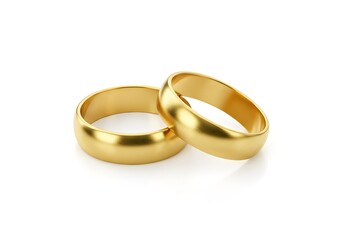Two beautiful simple gold wedding bands symbolize eternal love and commitment shared between couples celebrating their special union and lifelong promise of togetherness forever