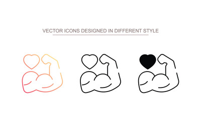 Muscles icon design with white background stock illustration