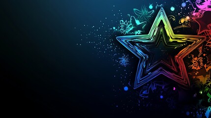 Colorful star graphic design