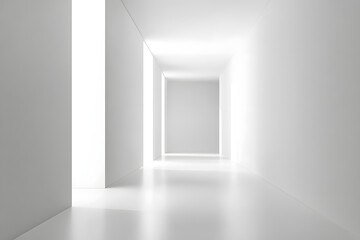Empty modern white interior