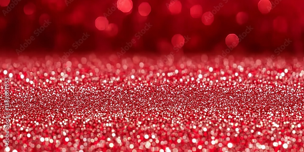 Poster elegant red swirls and sparkles creating a festive christmas texture of light and bokeh effects