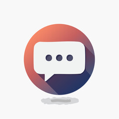 Naklejka premium Single vector icon of a tooltip with speech bubble shape, minimal UI icon