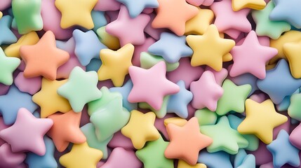 Colorful star-shaped candies