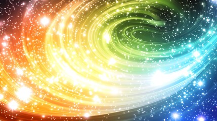 Colorful swirling galaxy
