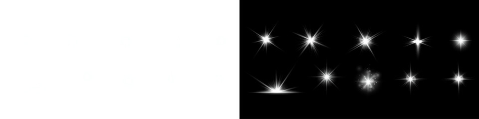 Realistic white camera lens flare with soft glow and starburst beams. Transparent PNG perfect for photo overlays, sunlight effects, editing, or cinematic lighting enhancement.	