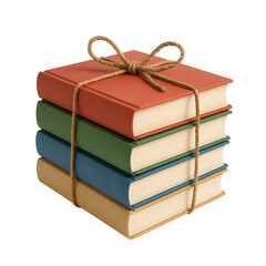 stack of books 3d  isolated 