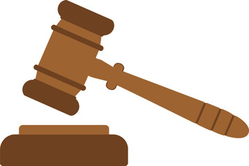 Judge Gavel Vector Illustration – Legal Hammer Symbol for Law and Justice