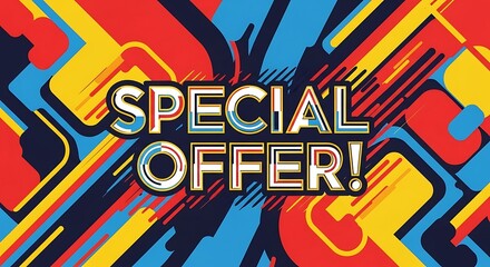 Dynamic abstract background featuring the message 'Special Offer'