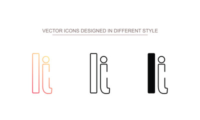 Iota icon design with white background stock illustration