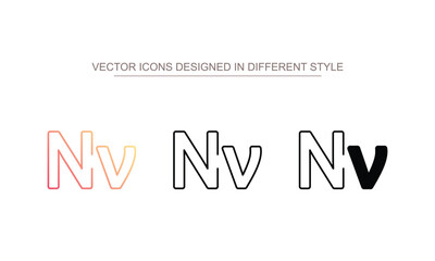 Nu icon design with white background stock illustration