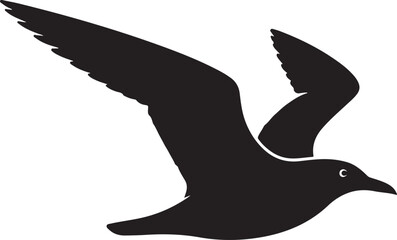 "Simple Flying Bird Silhouette | Elegant Bird in Flight Vector Design"
