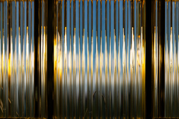 Textured Glass Panels, Blue Sky Backdrop