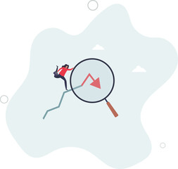 Stock market or Cryptocurrency decline, down turn or economic recession, market plunge signal,human life.