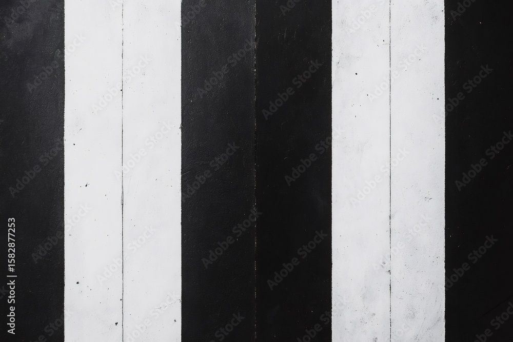 Poster bold black and white stripes create a striking pattern on a textured surface, emphasizing contrast a