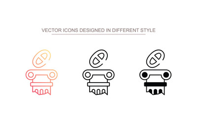 Theta icon design with white background stock illustration