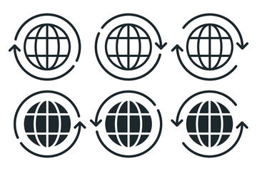 World rotation icon. Illustration vector