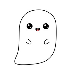 kawaii ghost vector
