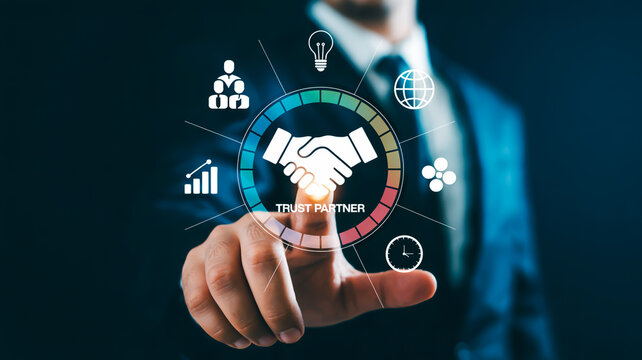 Business Partnership Agreement Concept handshake trust