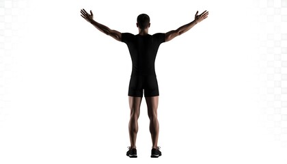 Obraz premium Silhouette of a man with arms outstretched