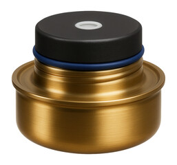 Brass alcohol burner with a screw-on cap for ultralight trekking