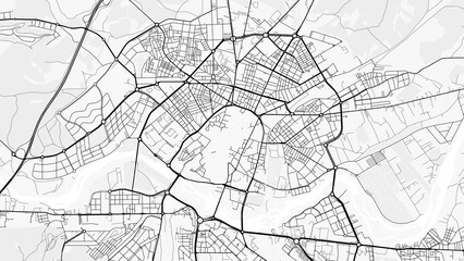 Salamanca City Map. Minimalist black and white line art poster for printing, wallpaper, wall art for home and office decor